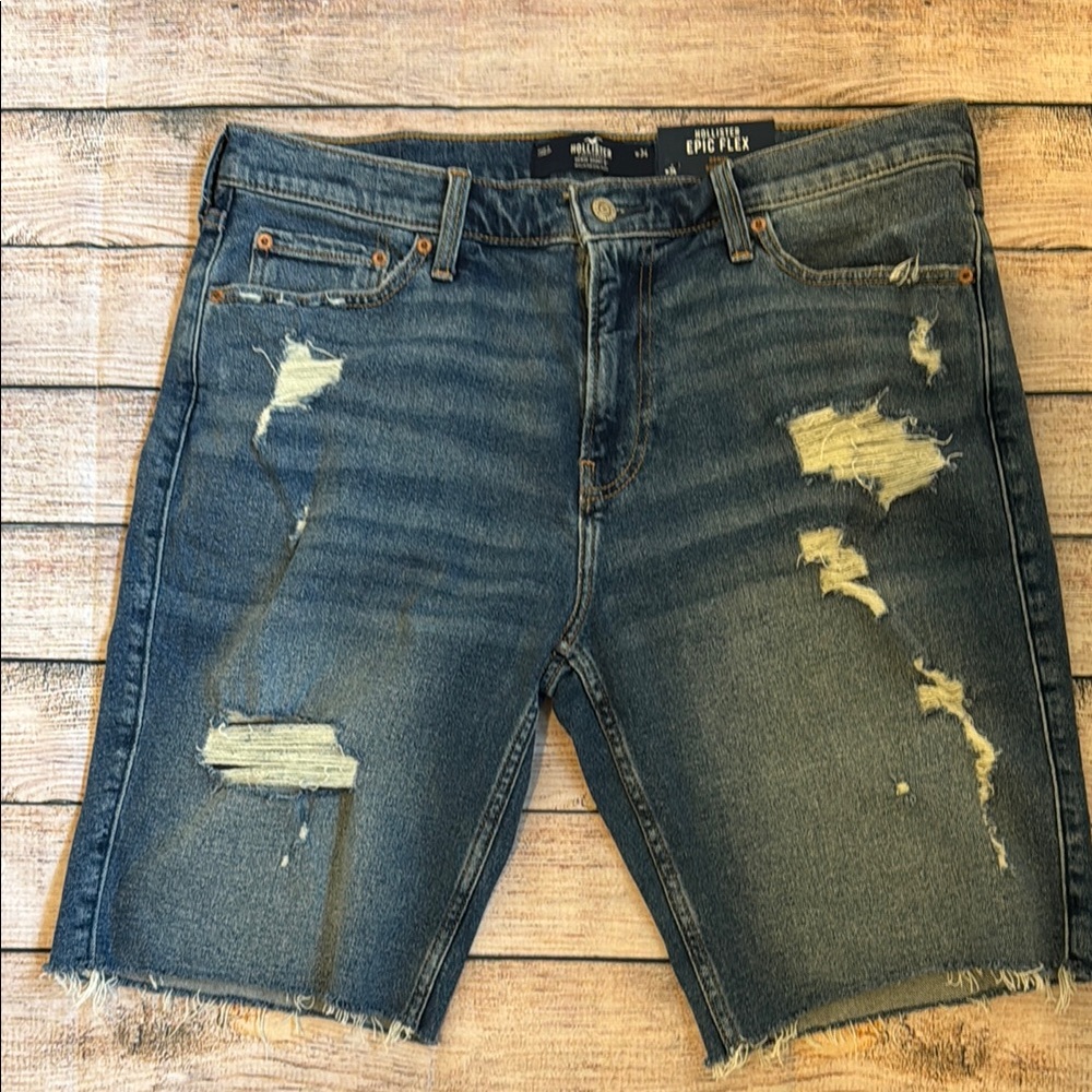 Mens Hollister Denim Shorts size 34, 9inch length